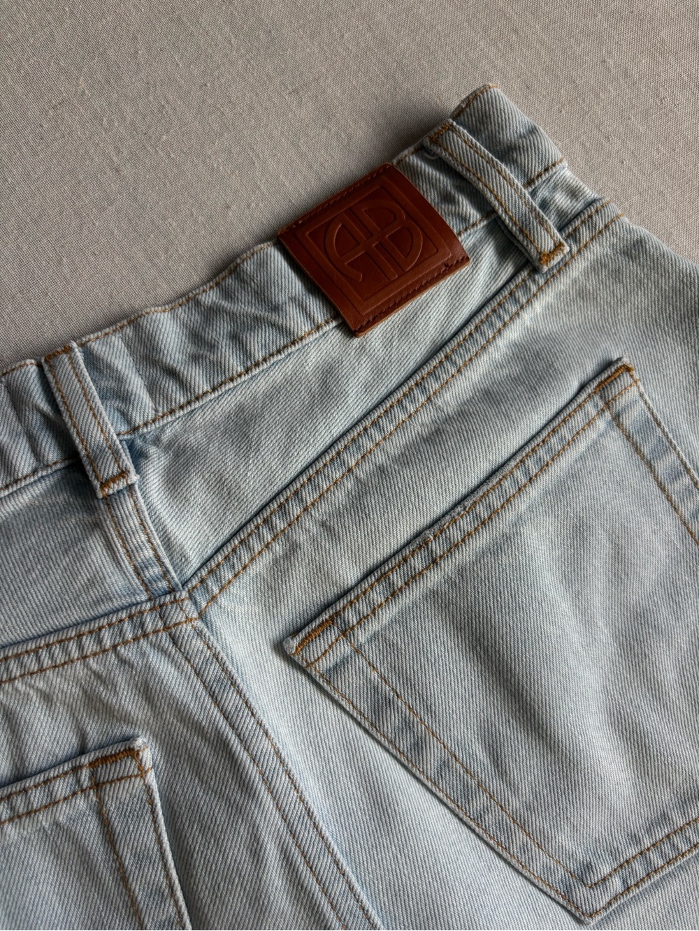 Annie Bing Manon High Waist Baggy Wide Leg Jeans Ultra Bleached Size 26 - Picture 7 of 13